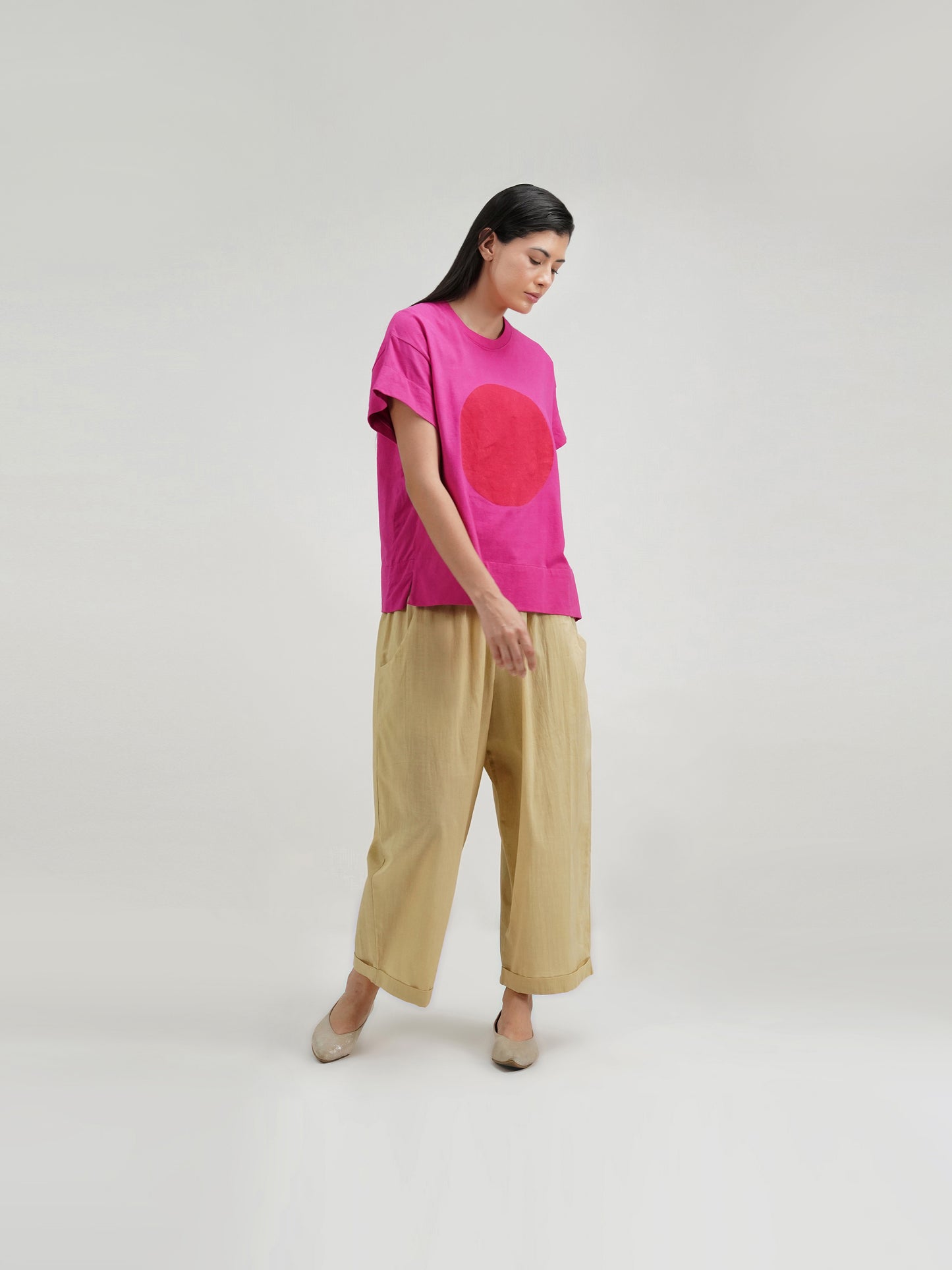 MAGENTA DISQ T-SHIRT