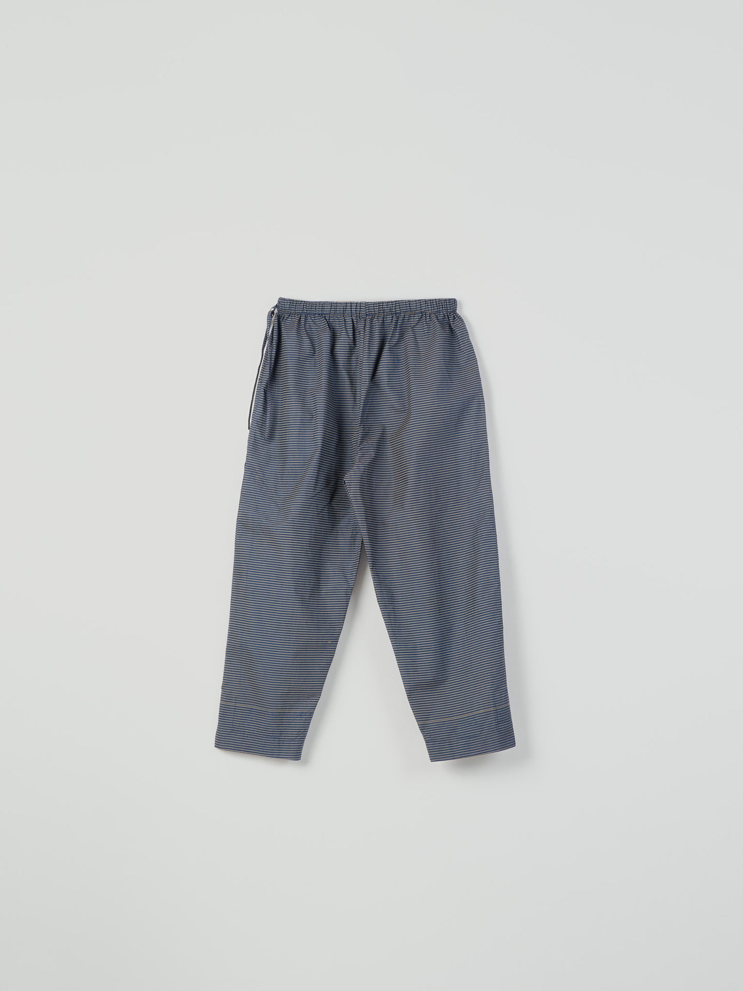 NAVY WITH GREY PINSTRIPE PANT.