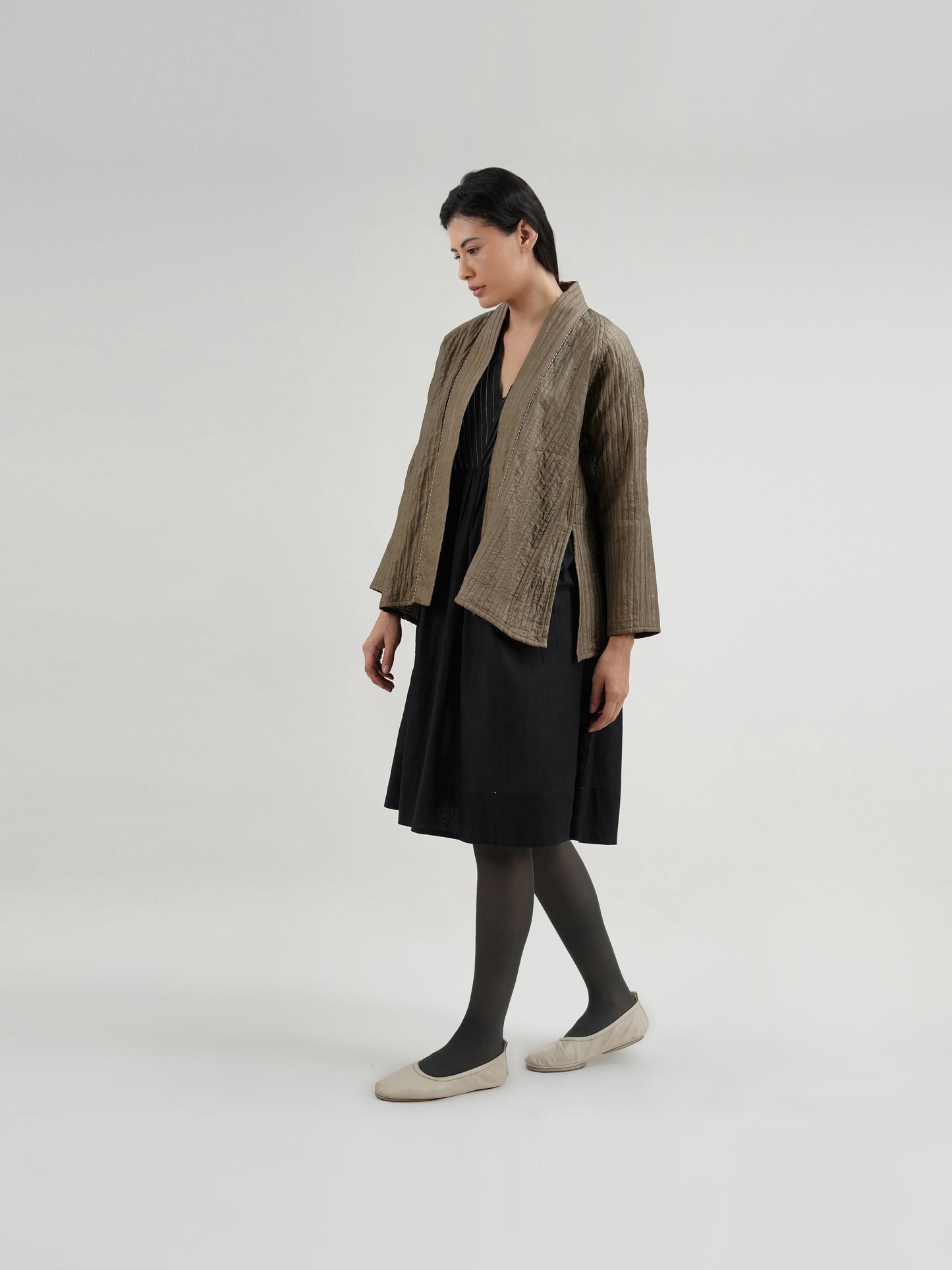 BEIGE QUILTED JACKET