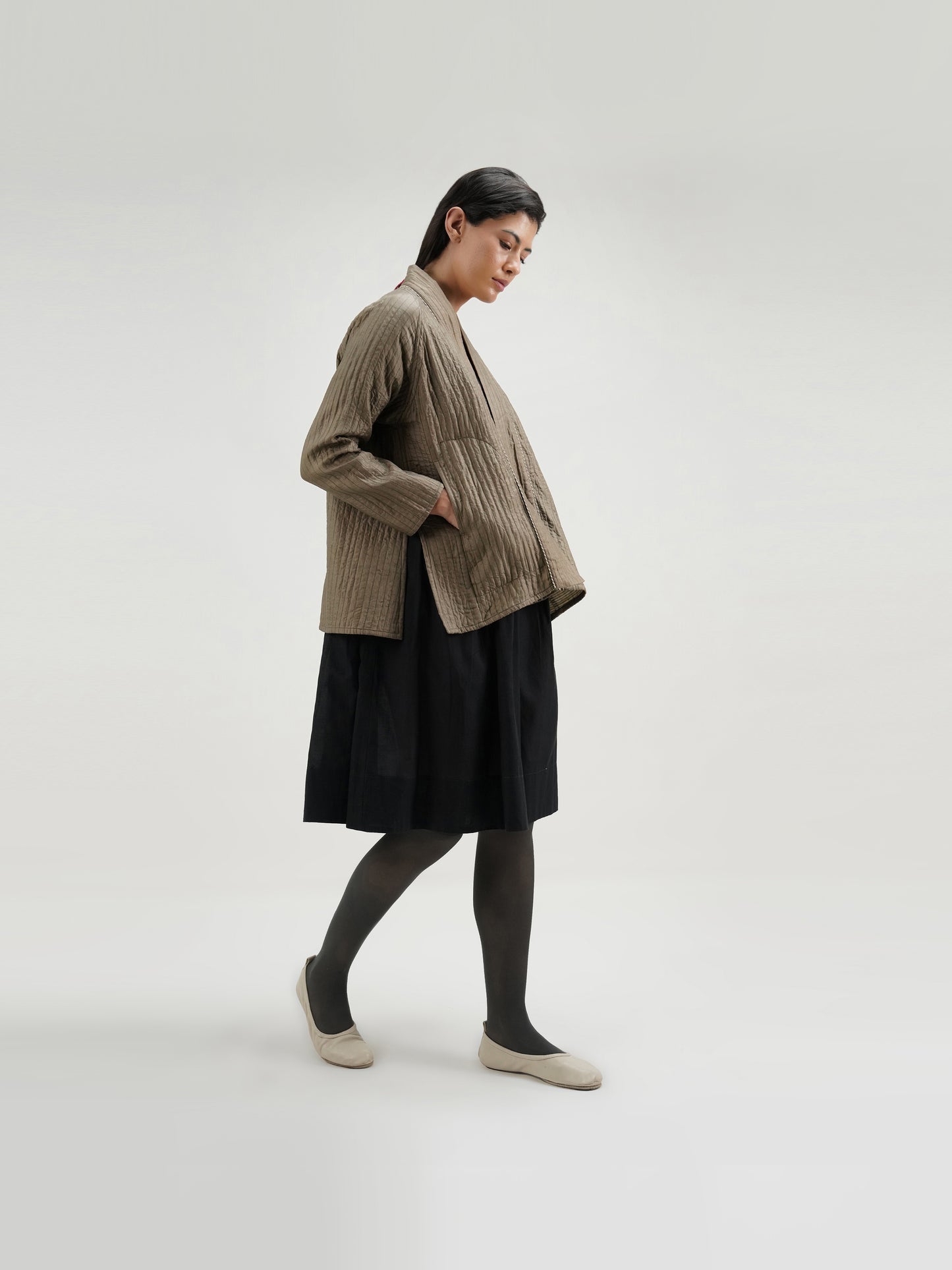 BEIGE QUILTED JACKET