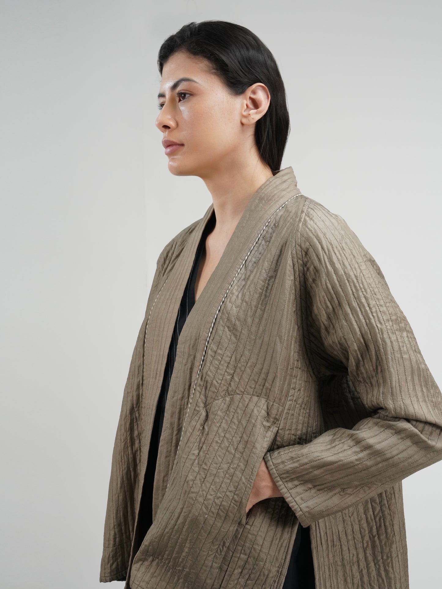 BEIGE QUILTED JACKET