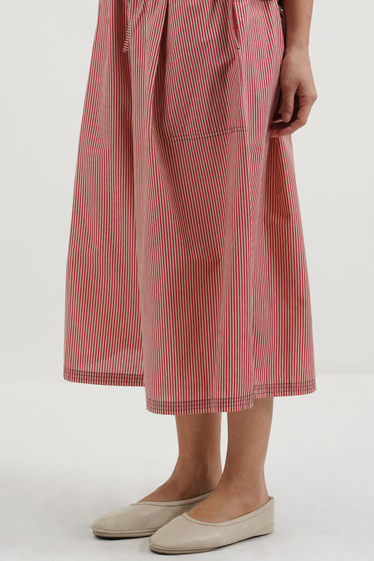 RED STRIPE WIDE PANTS