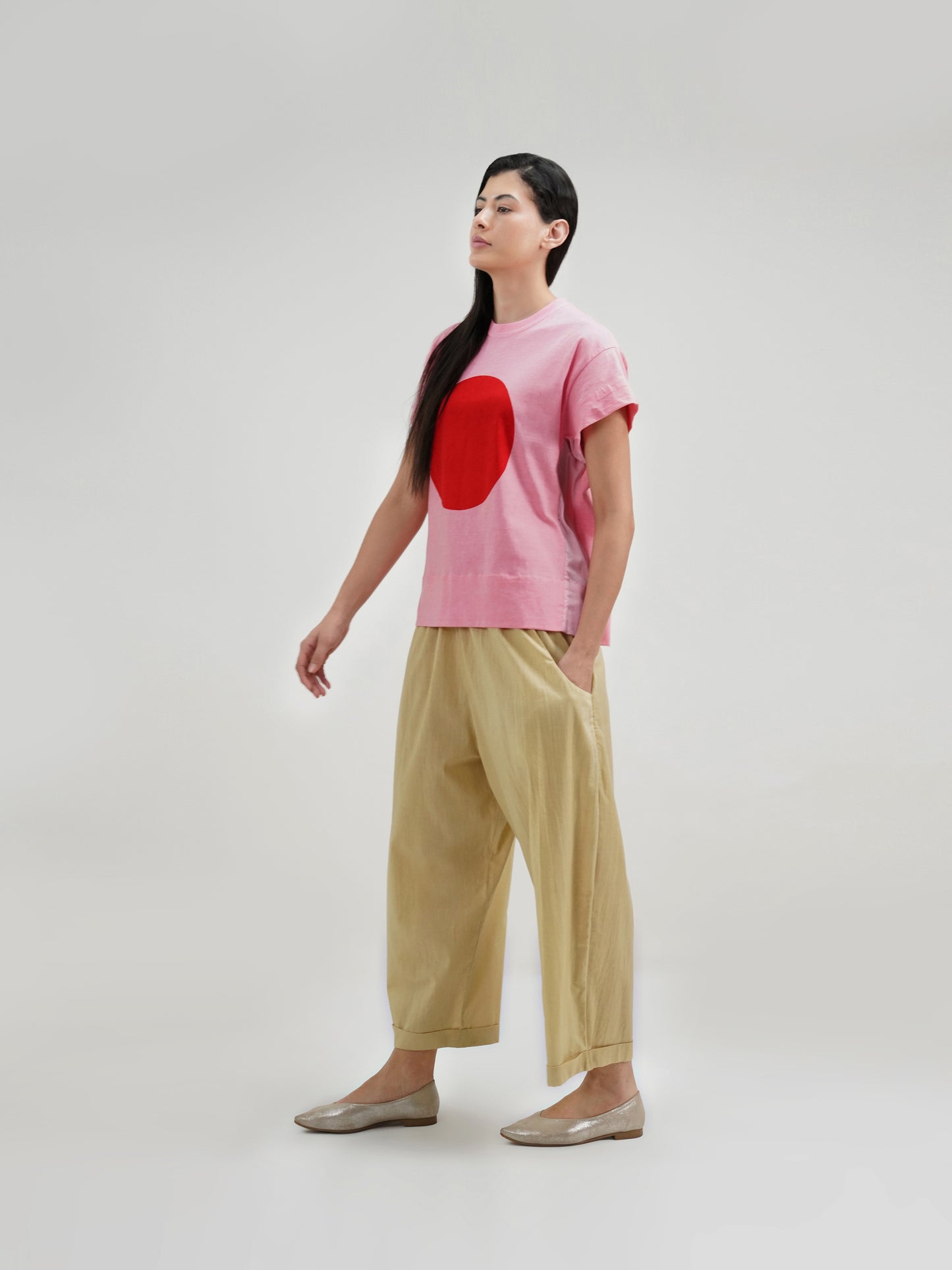 PINK DISQ T-SHIRT