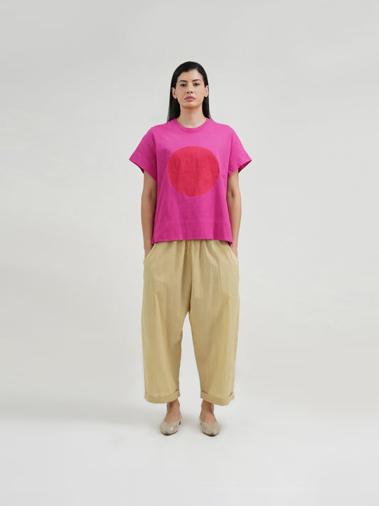 MAGENTA DISQ T-SHIRT