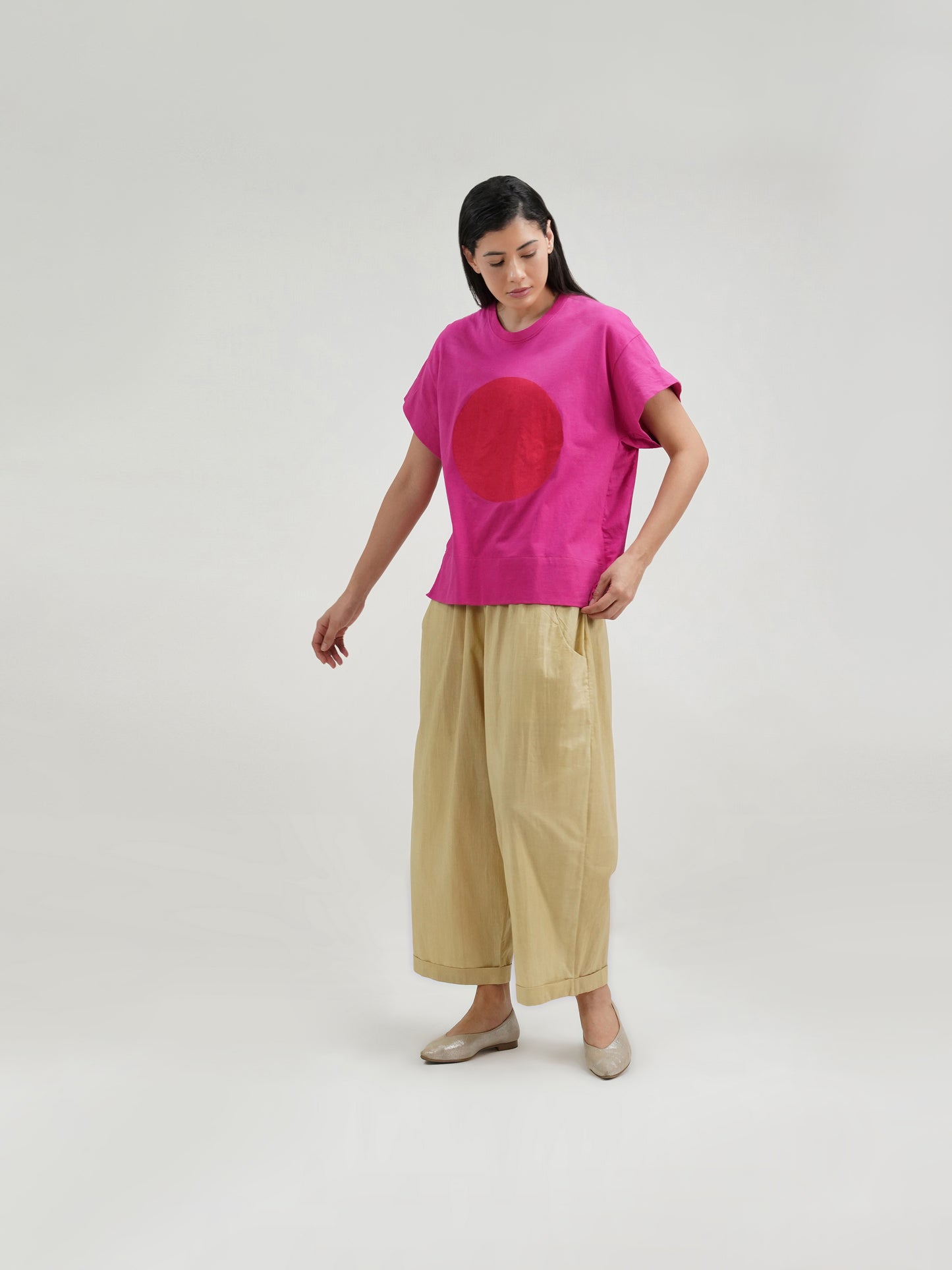 MAGENTA DISQ T-SHIRT