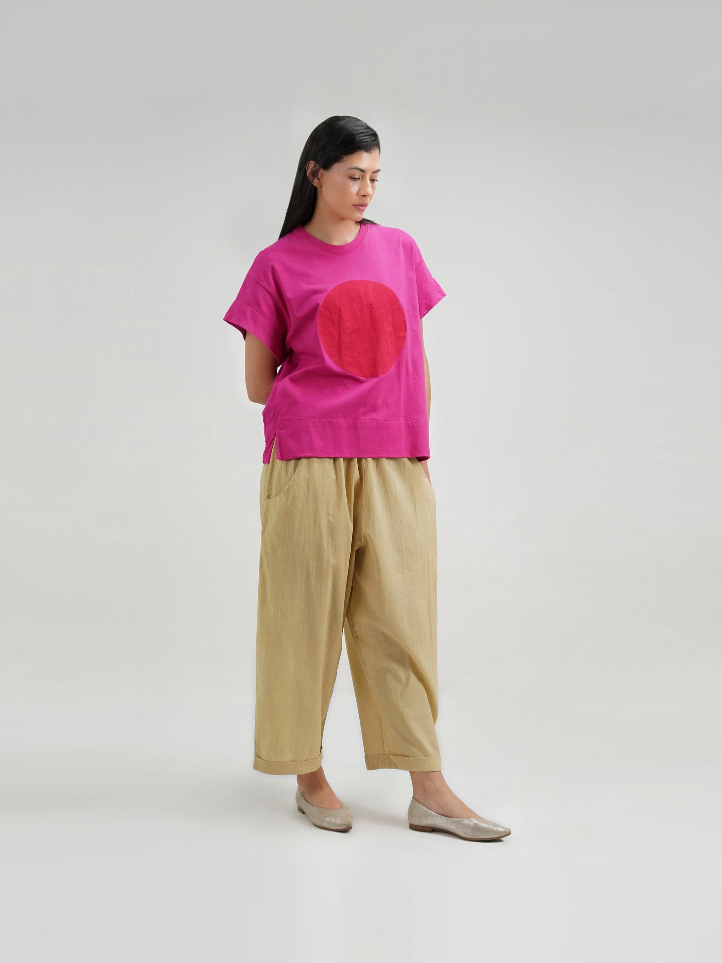 MAGENTA DISQ T-SHIRT