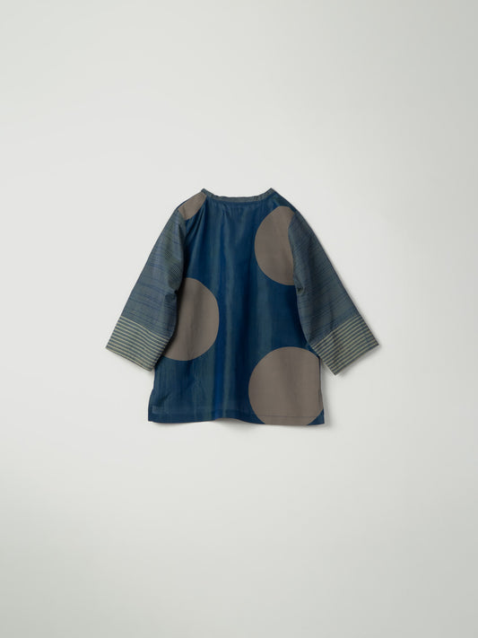 NAVY BIG DOT TOP