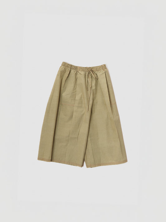 BEIGE STRIPE WIDE PANTS