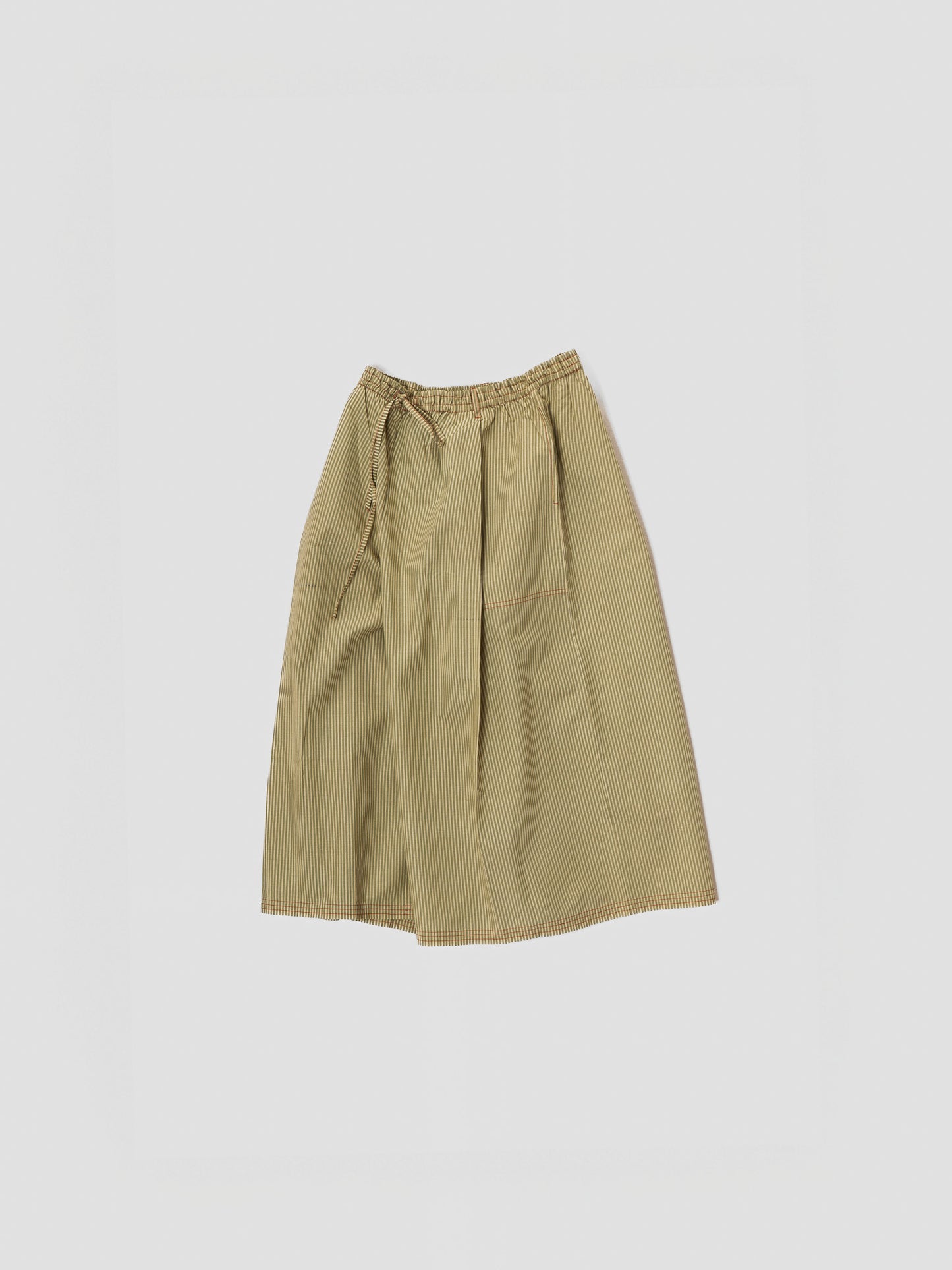BEIGE STRIPE WIDE PANTS