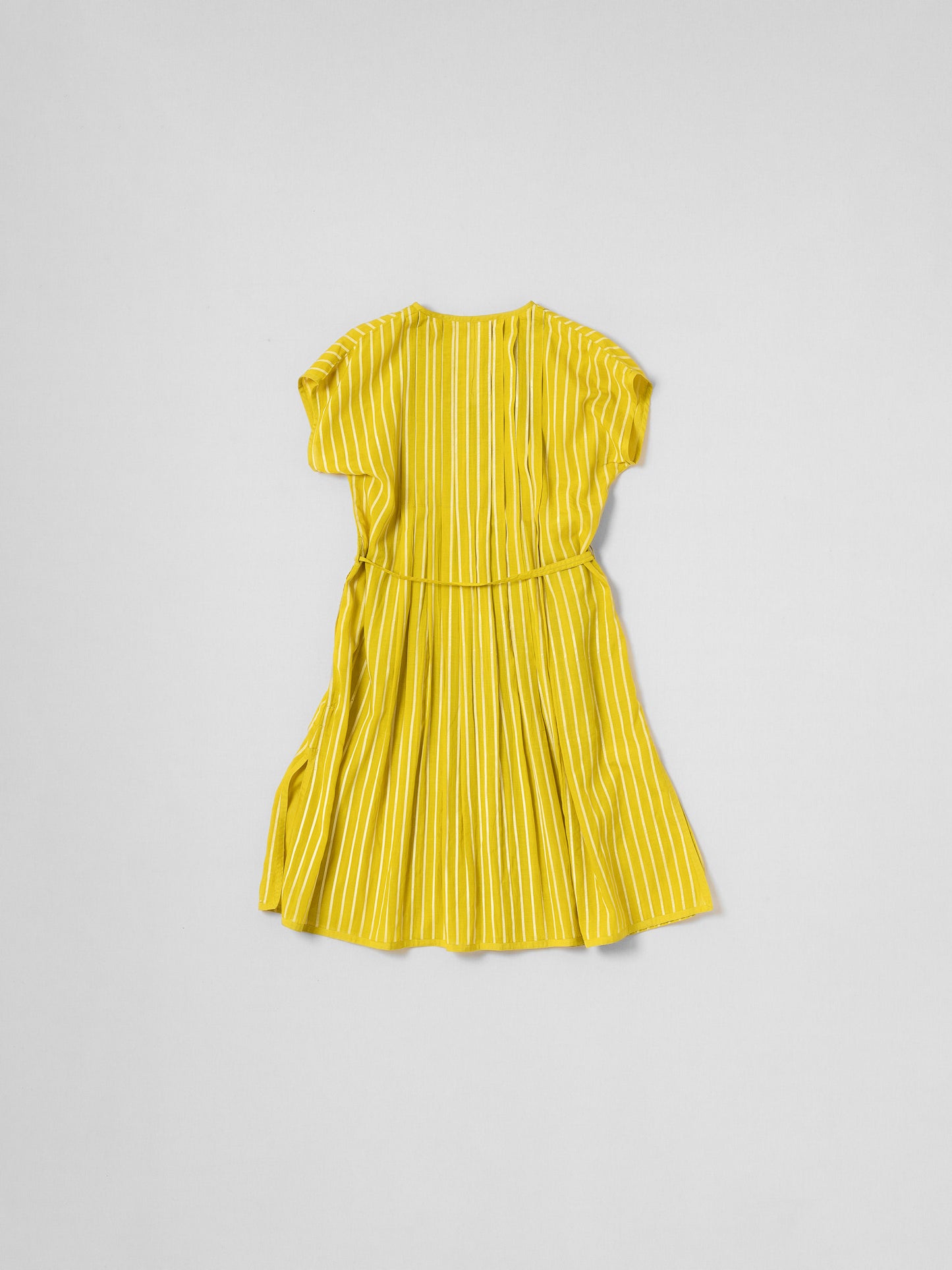 YELLOW V NECK DRESS