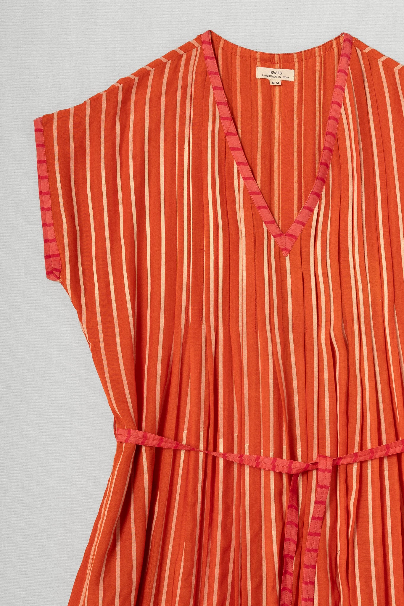 CORAL V NECK DRESS