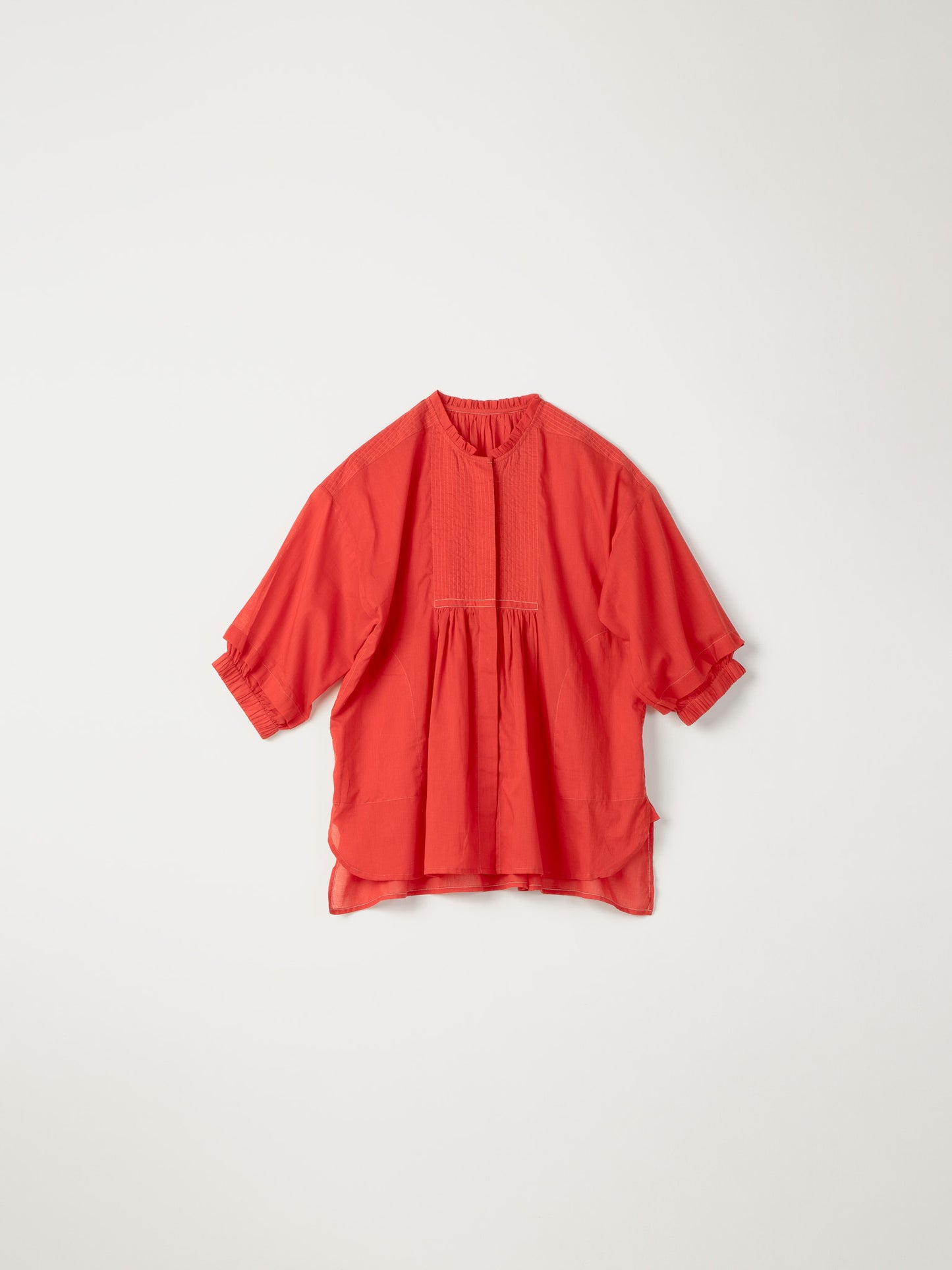 RED SMOCK BLOUSE