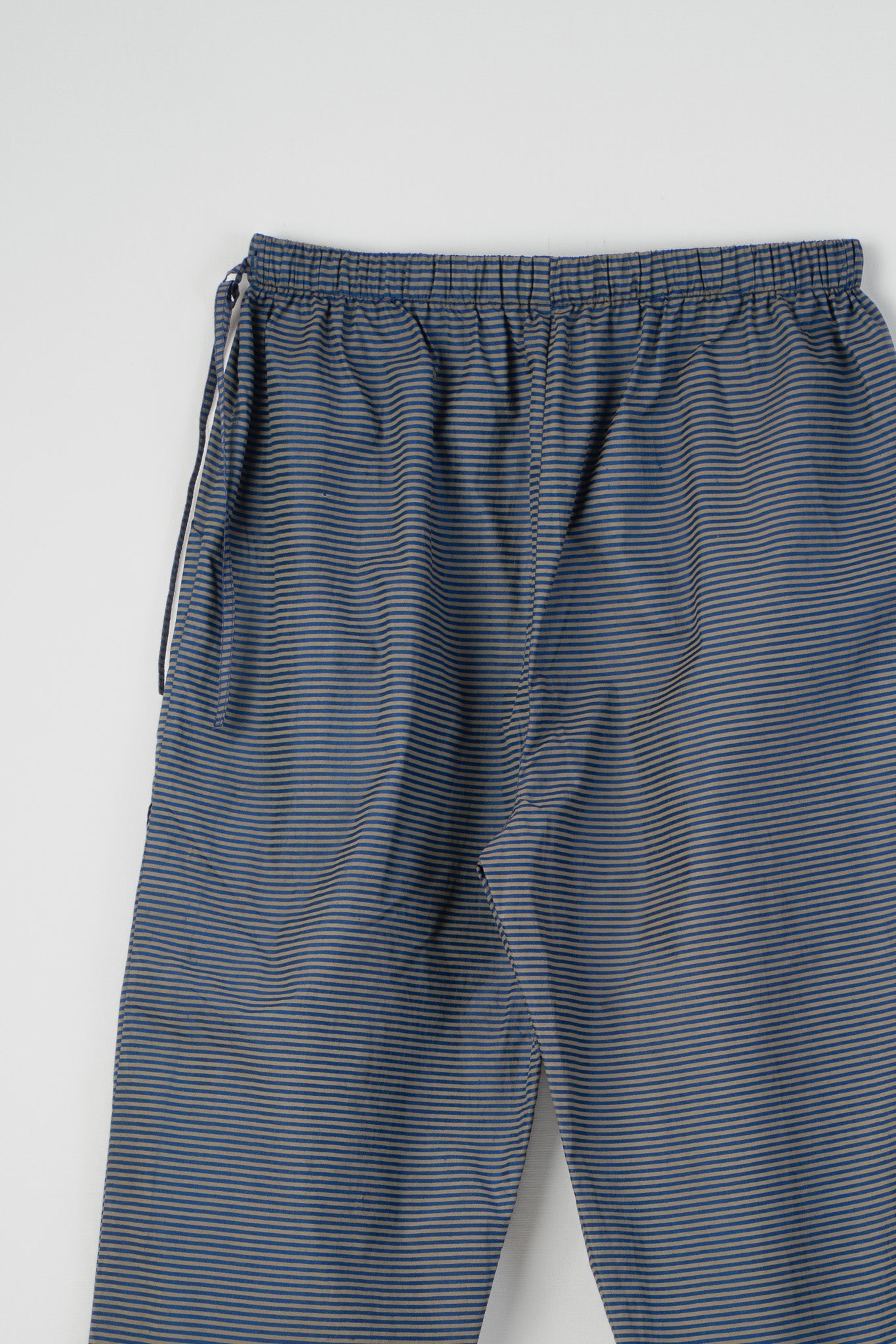 NAVY WITH GREY PINSTRIPE PANT.