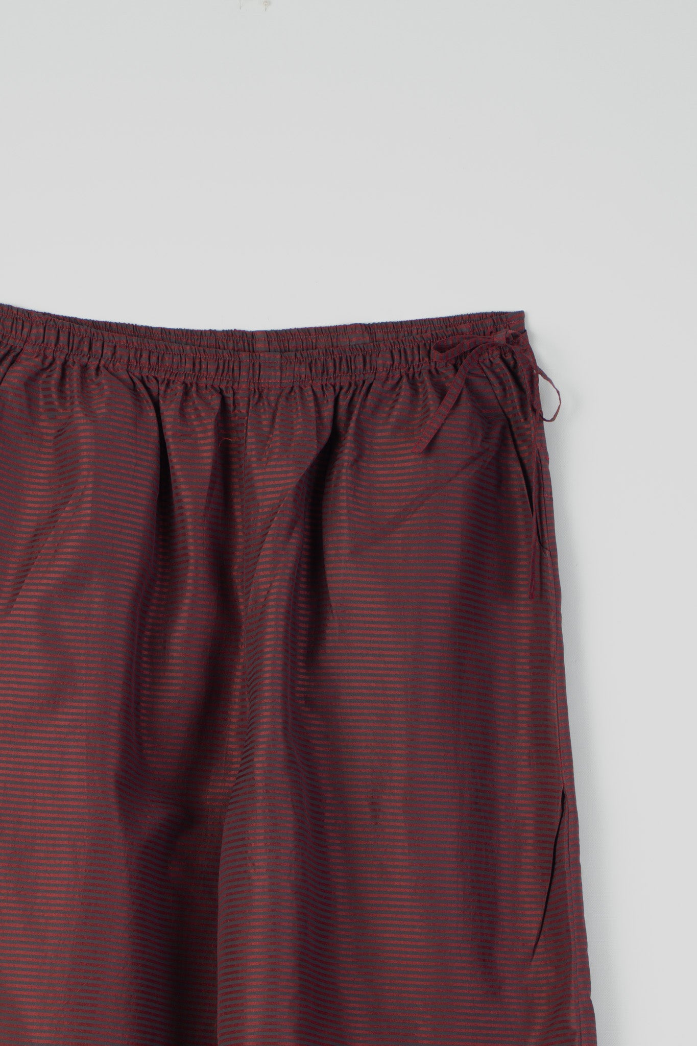 BURGUNDY WITH CHARCOAL PINSTRIPE PANT