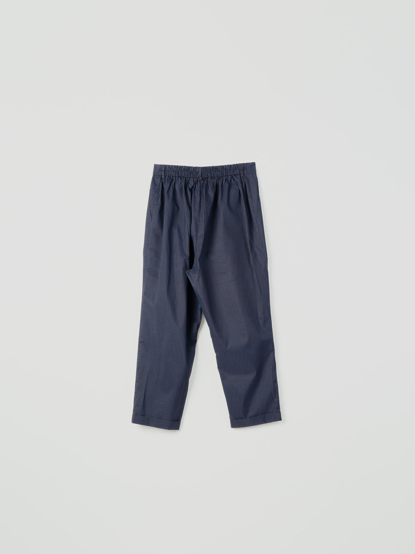BROWN WITH NAVY PINSTRIPE PANT