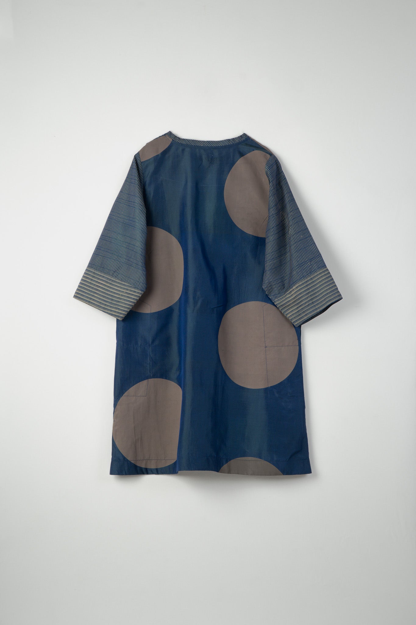 NAVY BIG DOT DRESS