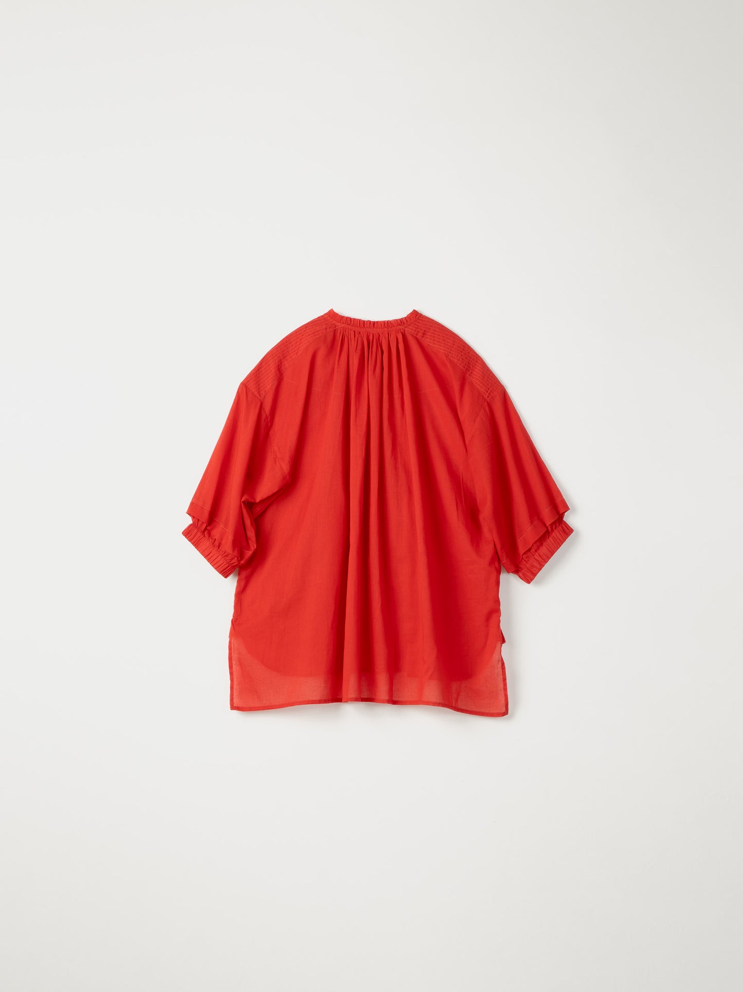RED SMOCK BLOUSE