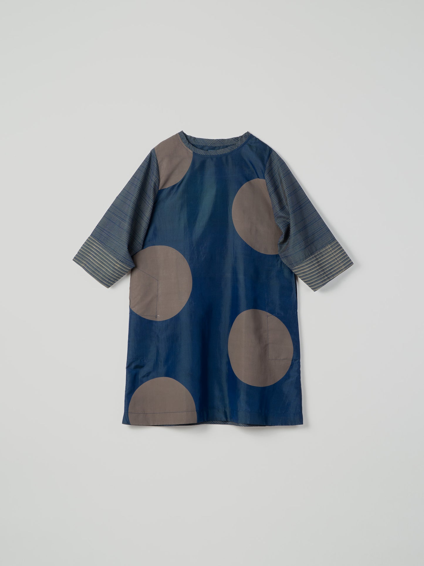 NAVY BIG DOT DRESS